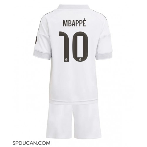 Dječji Nogometni Dres Real Madrid Kylian Mbappe #10 Domaci 2025-26 Kratak Rukav (+ Kratke hlače)